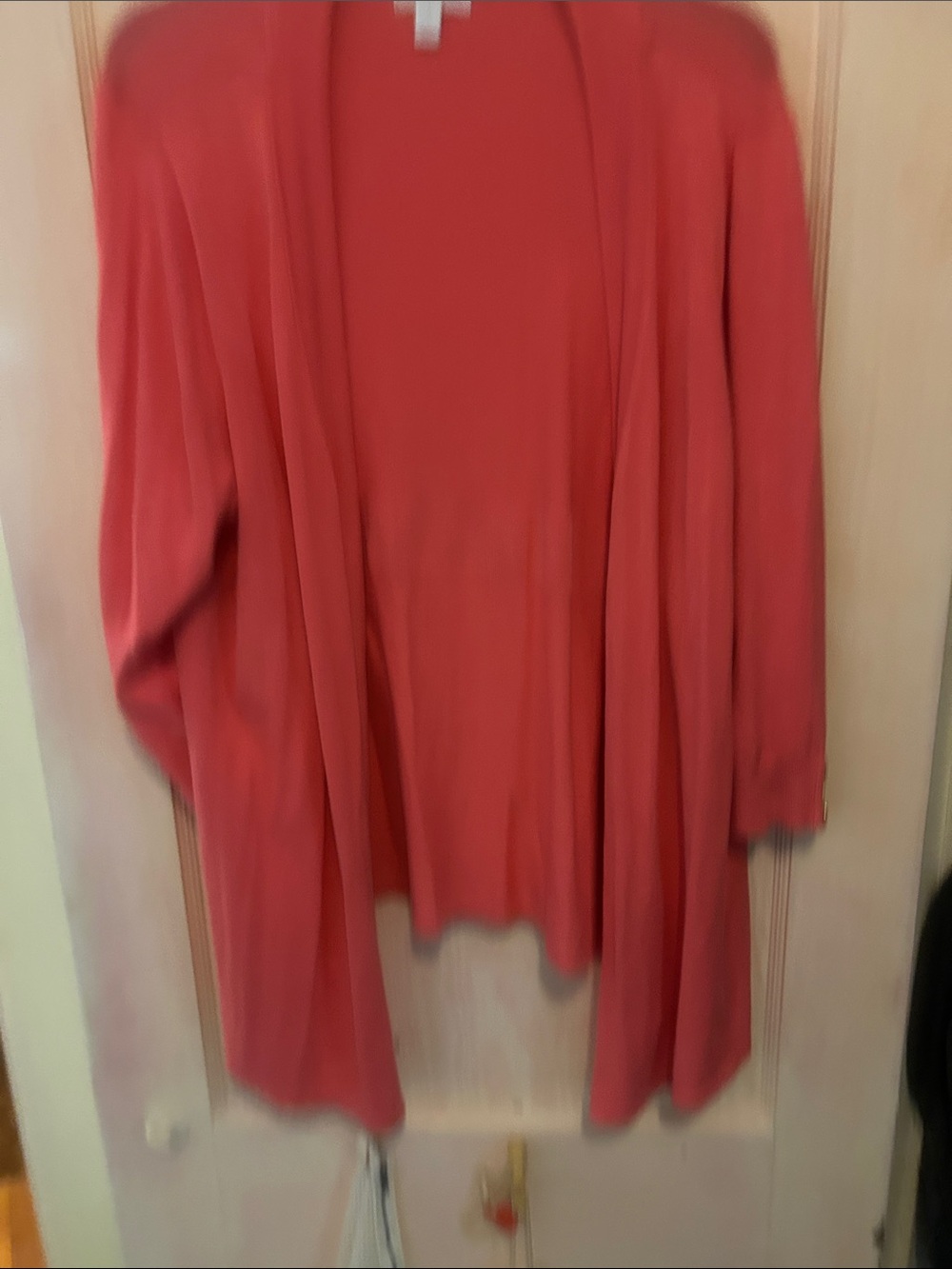 Charter Club Open-Front Coral-Red Cardigan
